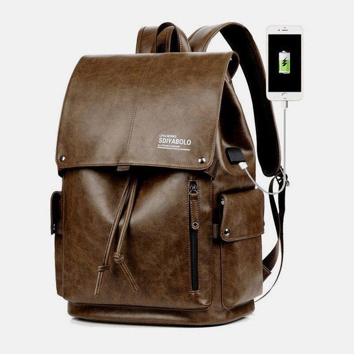 Men's Backpack with USB Charging Port
