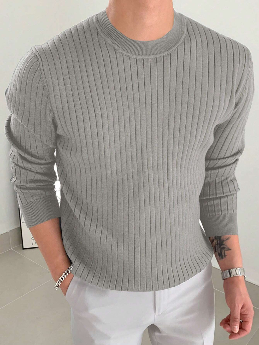 Men's Cozy Soft Knit Casual Sweater Pullover