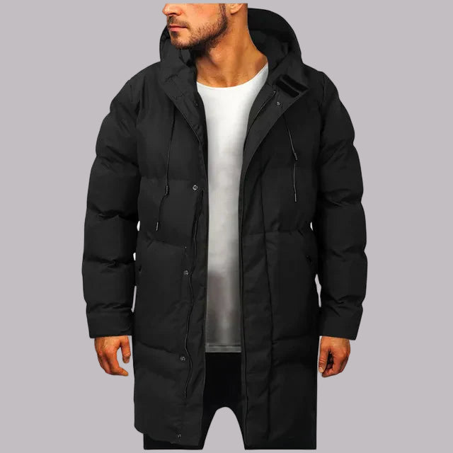 Men’s Long Parka Jacket Stylish Winter Coat