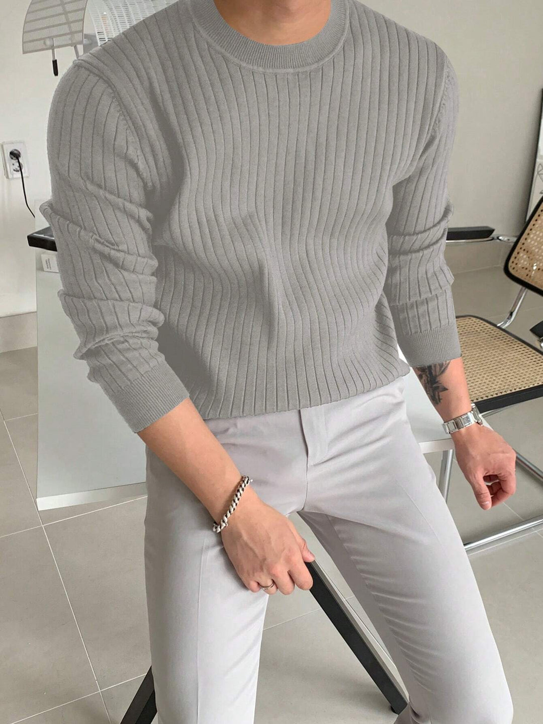 Men's Cozy Soft Knit Casual Sweater Pullover