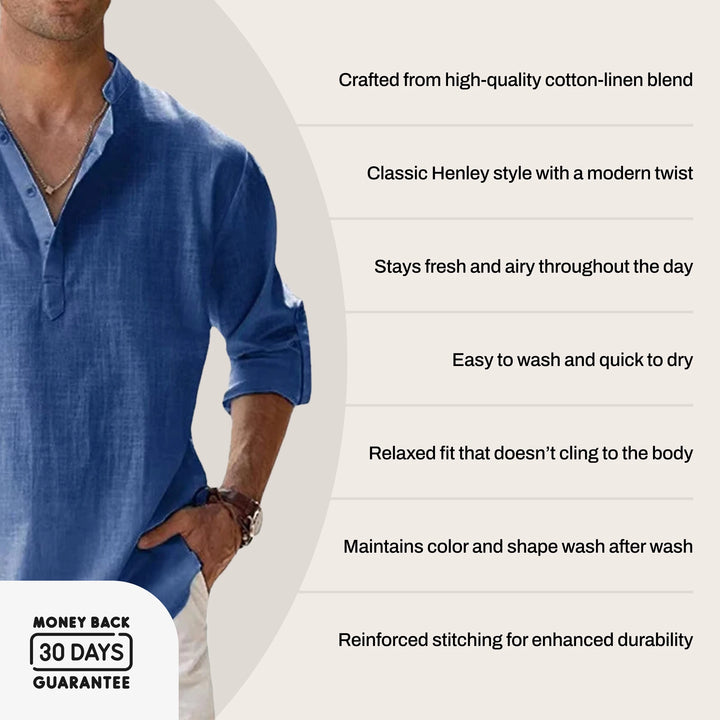 Premium Linen Henley