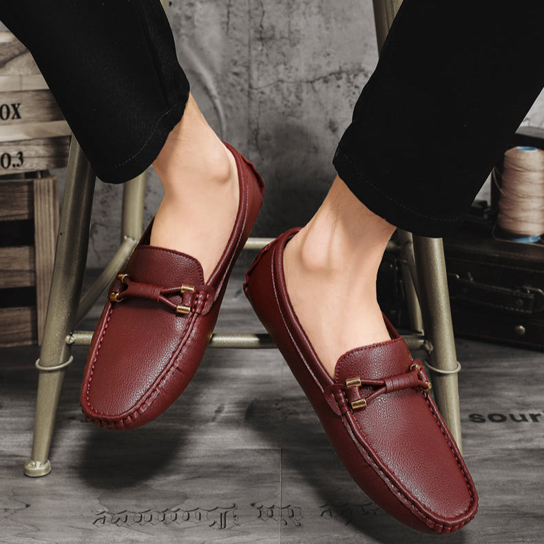 Premium Leather Slip-On Loafers