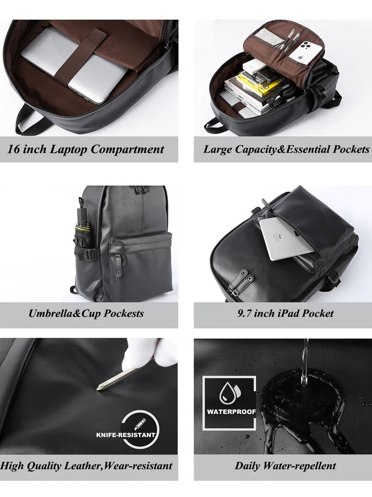 Leather Backpack for Work & Travel