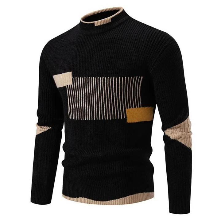 Men's Modern Knitted Sweater with Elegant Pattern