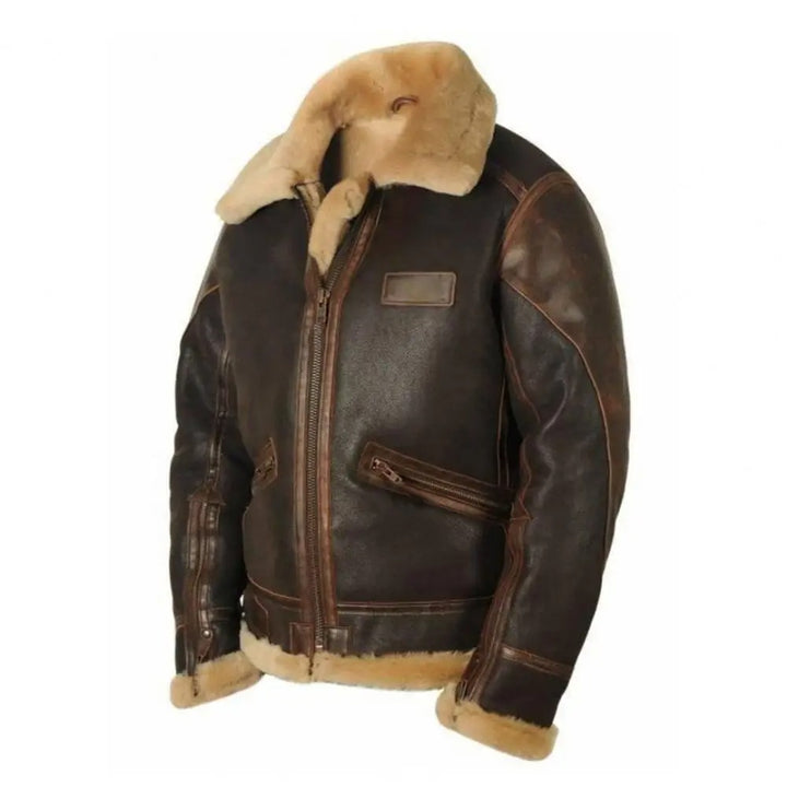 Aviator Shearling Leather Jacket