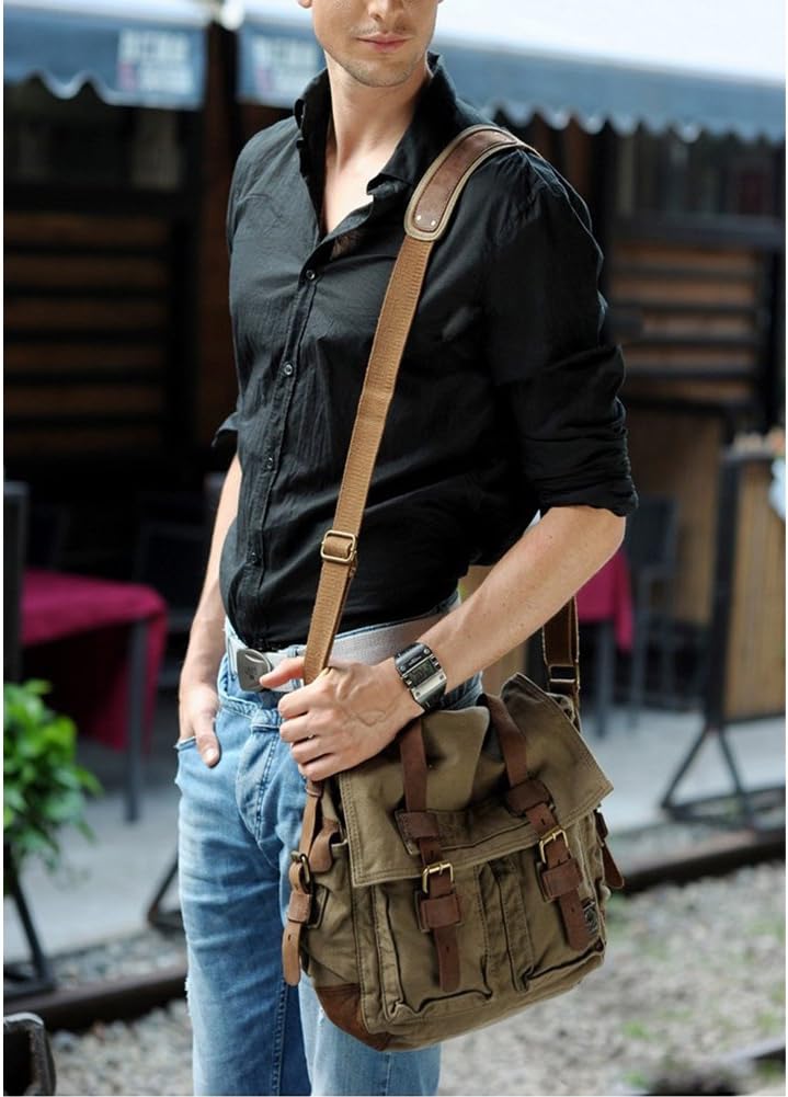 Vintage Leather Messenger Bag