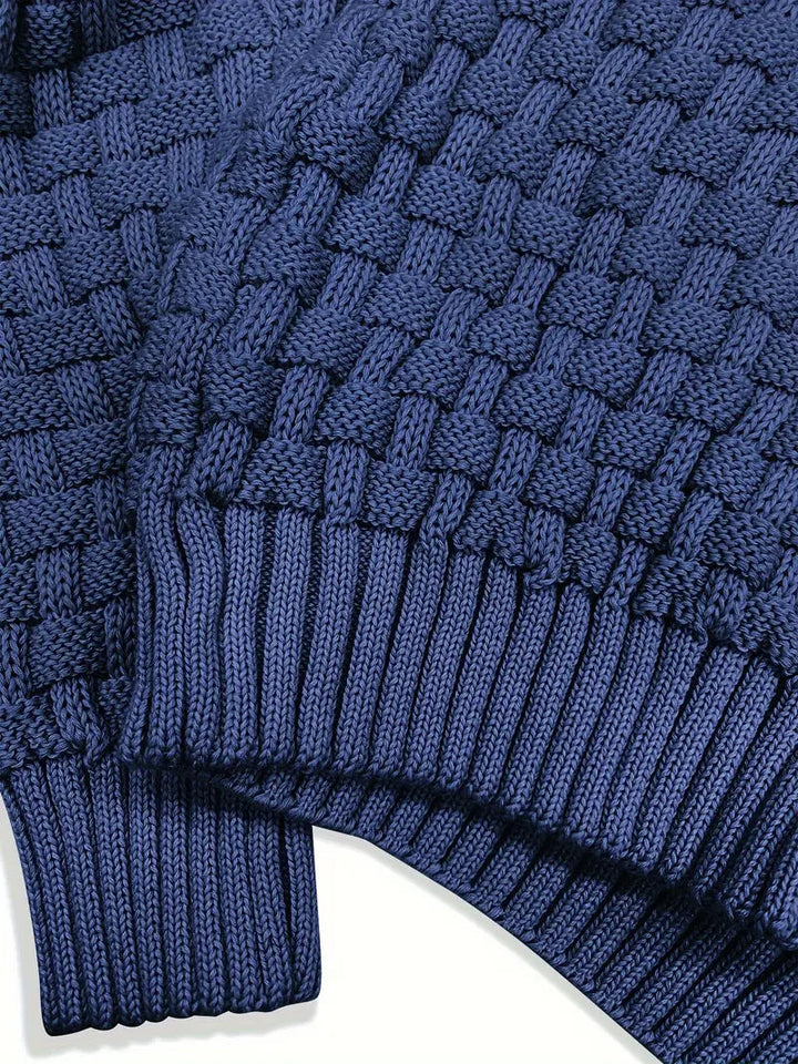 Men’s Slim Fit Textured Shawl Collar Knit Sweater