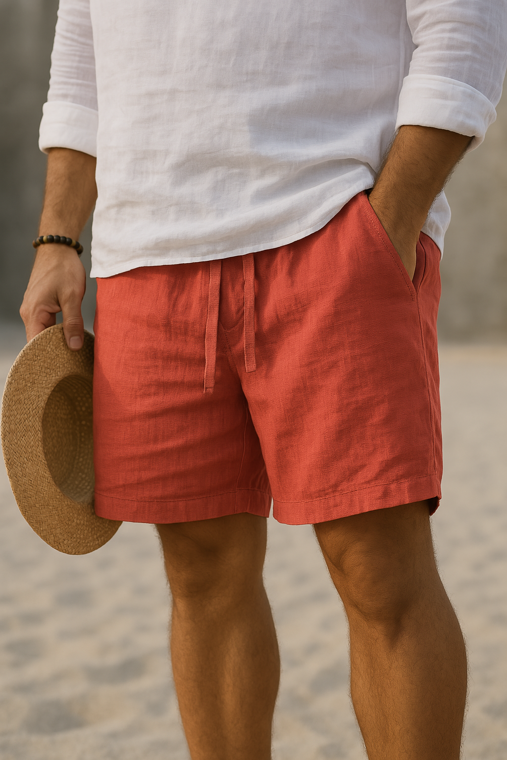 Cotton Linen Blend Casual Pants