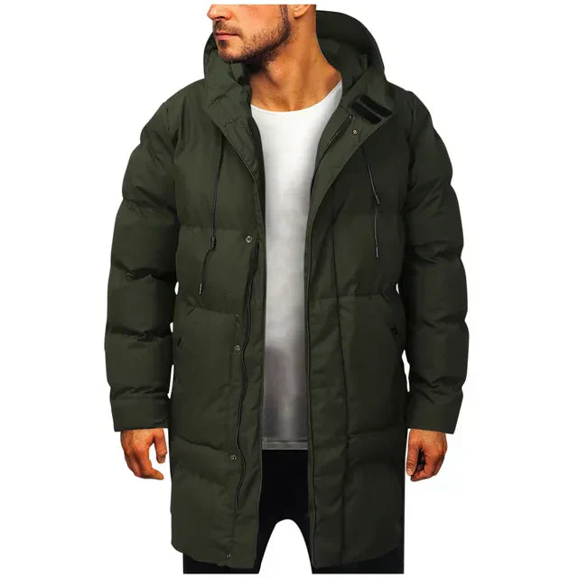 Men’s Long Parka Jacket Stylish Winter Coat