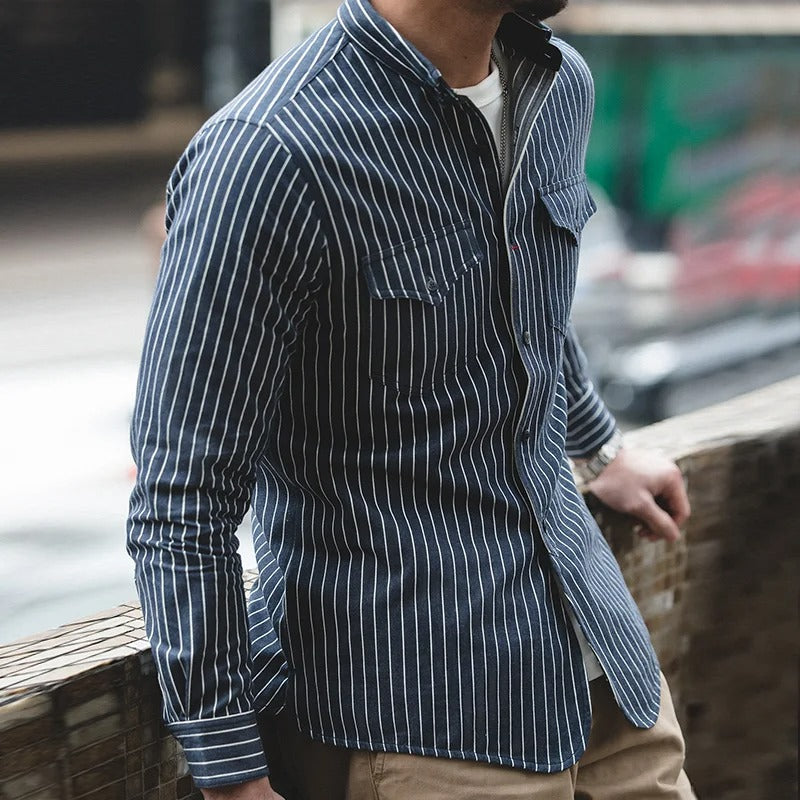 Timeless Pinstripe Button-Up Shirt