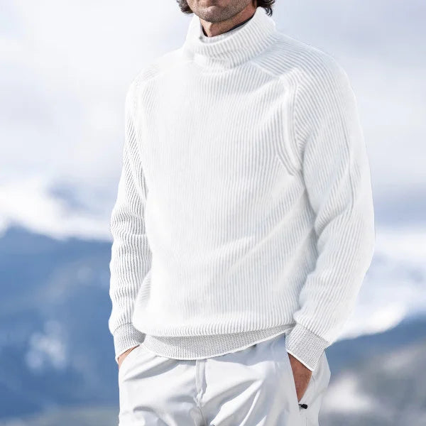 Cozy Chunky Knit Turtleneck Sweater for Men