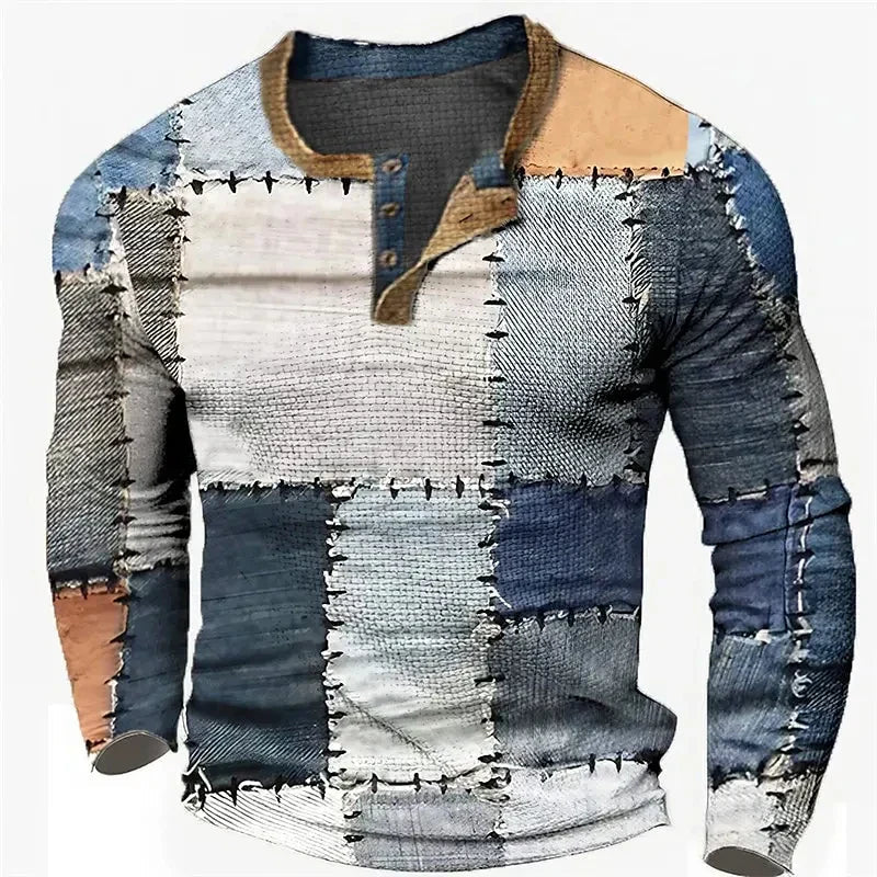 Men’s Multicolor Cashmere Crew Neck Sweater