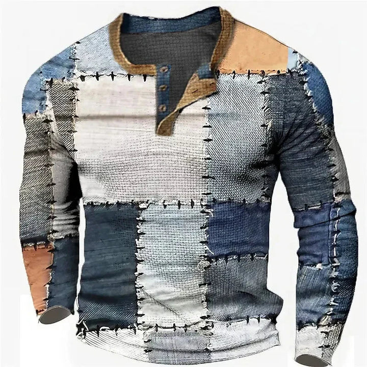 Men’s Multicolor Cashmere Crew Neck Sweater