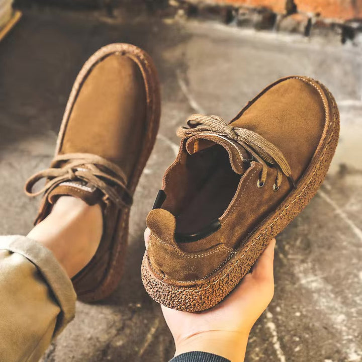 Men's Suede Lace-Up Casual Shoes