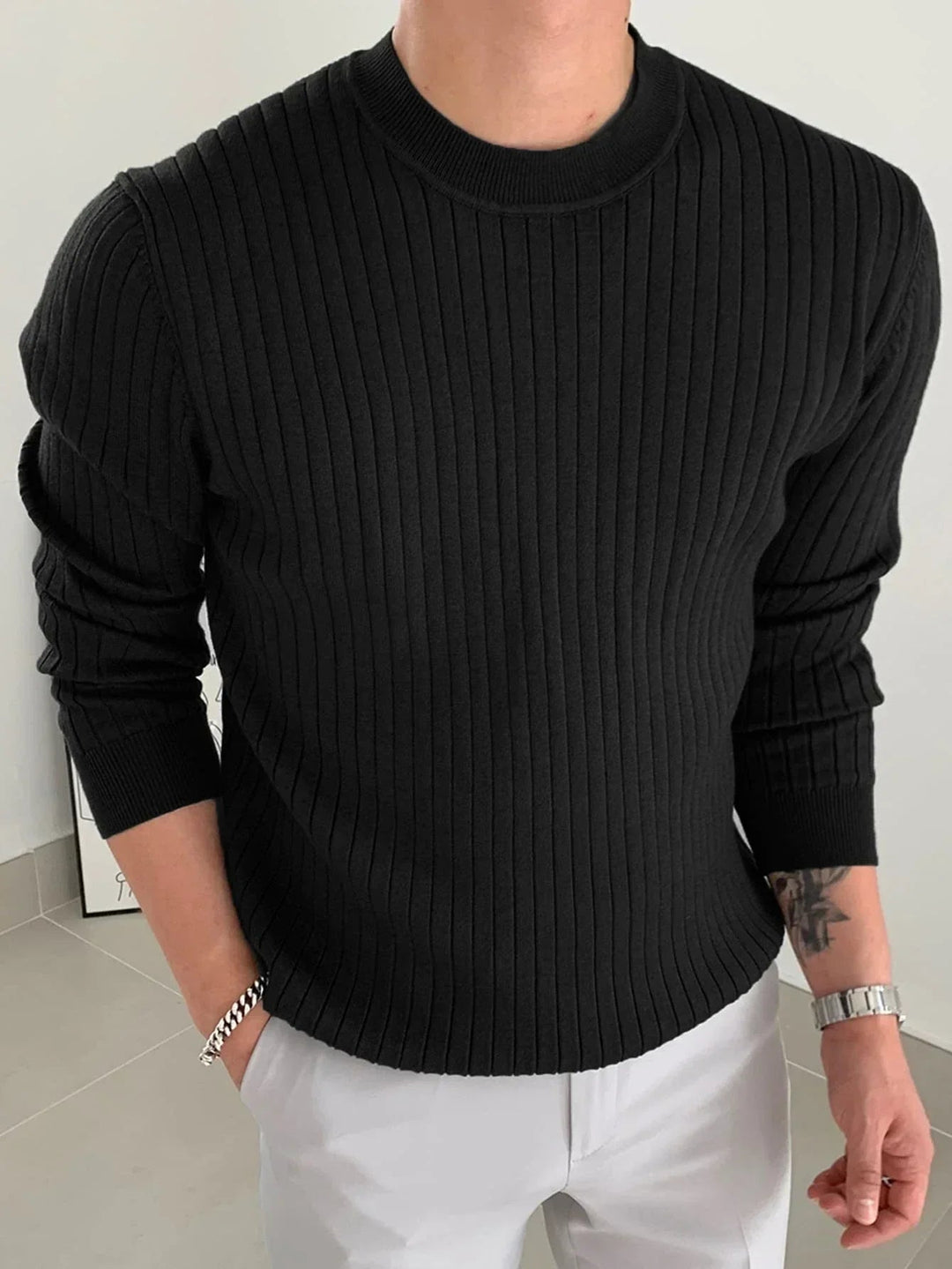 Men's Cozy Soft Knit Casual Sweater Pullover