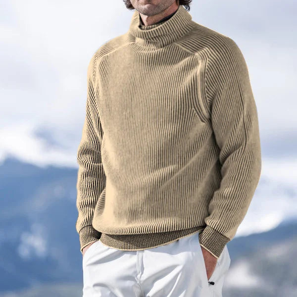 Cozy Chunky Knit Turtleneck Sweater for Men