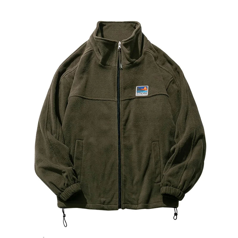 Men’s Lightweight Cotton Stand-Up Collar Zipper Jacket