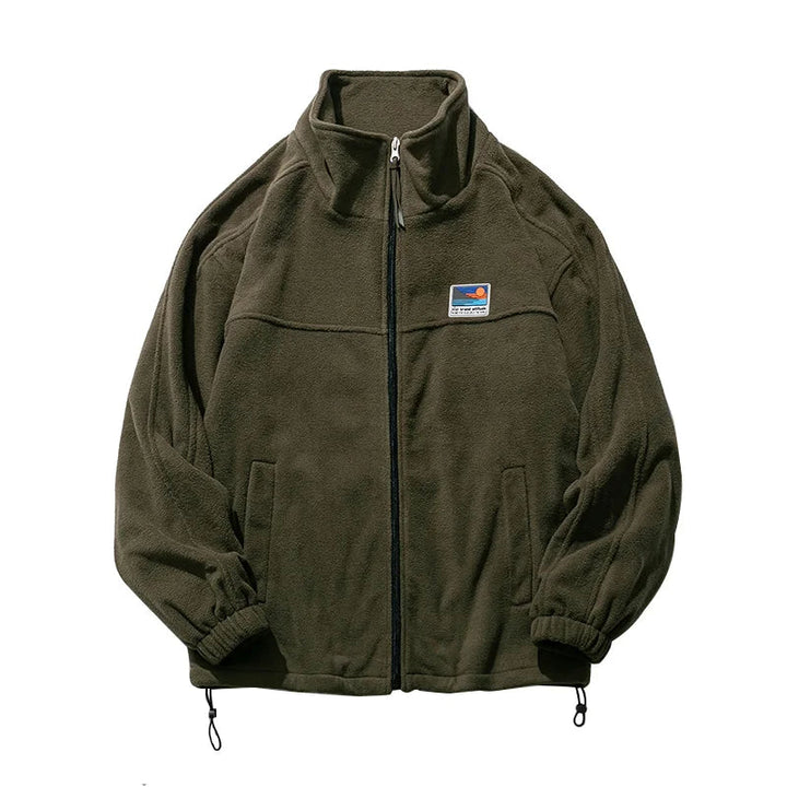 Men’s Lightweight Cotton Stand-Up Collar Zipper Jacket