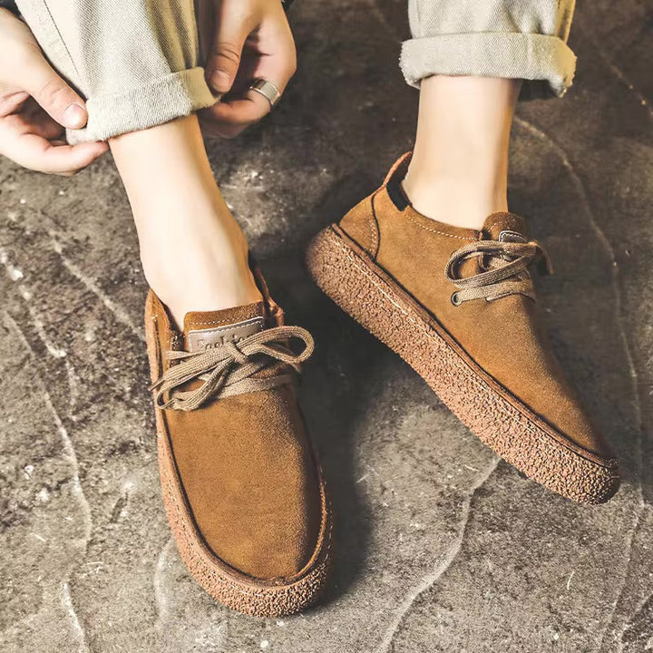 Men's Suede Lace-Up Casual Shoes