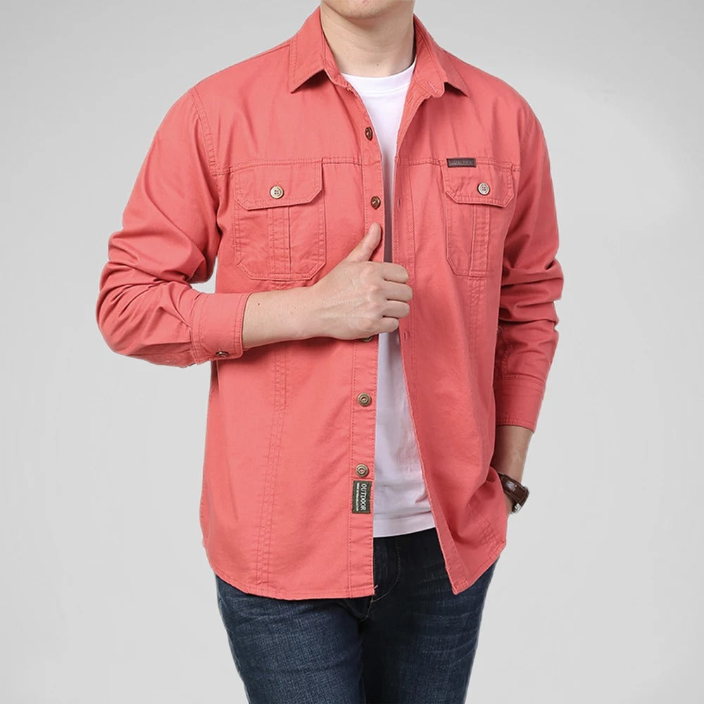 Classic Outdoor Button-Up Shirt for Men