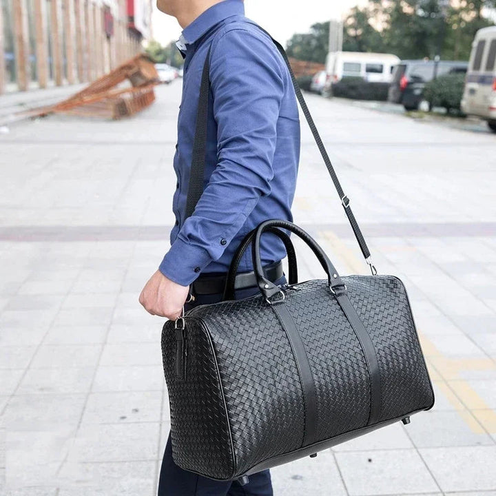 Padded Vegan Leather Duffel Bag