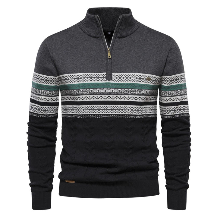 Retro Chic Men's Knit Sweater
