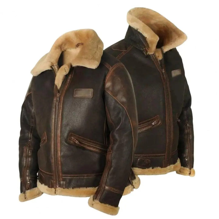 Aviator Shearling Leather Jacket