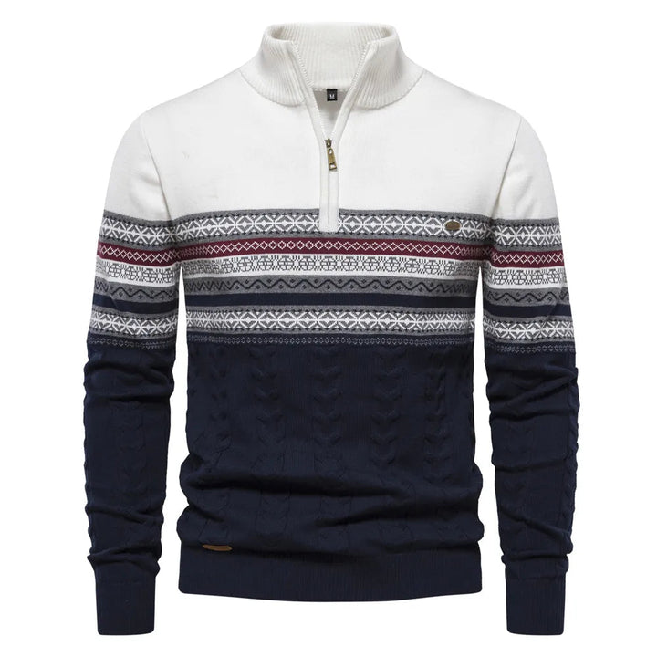 Retro Chic Men's Knit Sweater