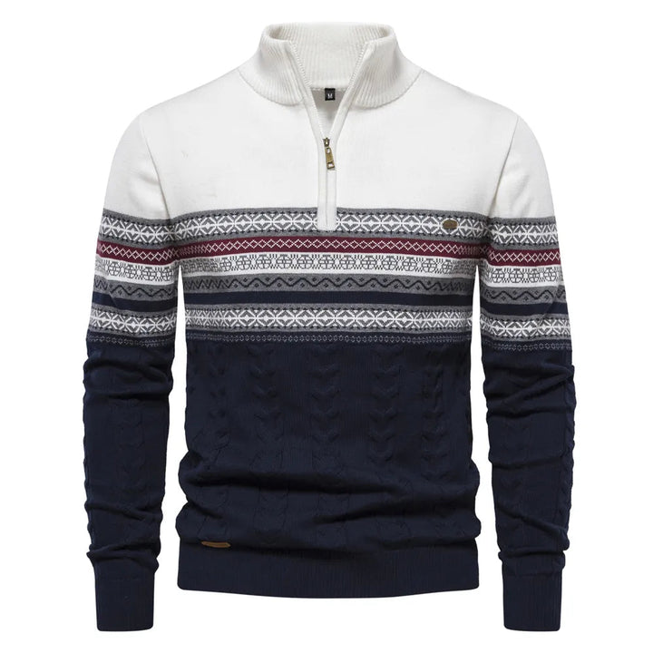 Retro Chic Men's Knit Sweater