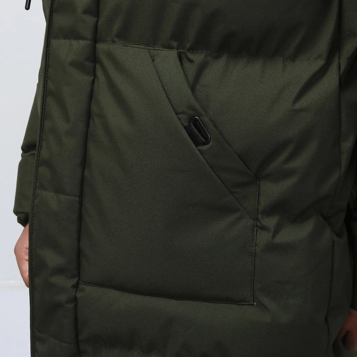 Men’s Long Parka Jacket Stylish Winter Coat