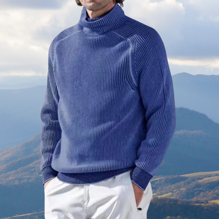 Cozy Chunky Knit Turtleneck Sweater for Men