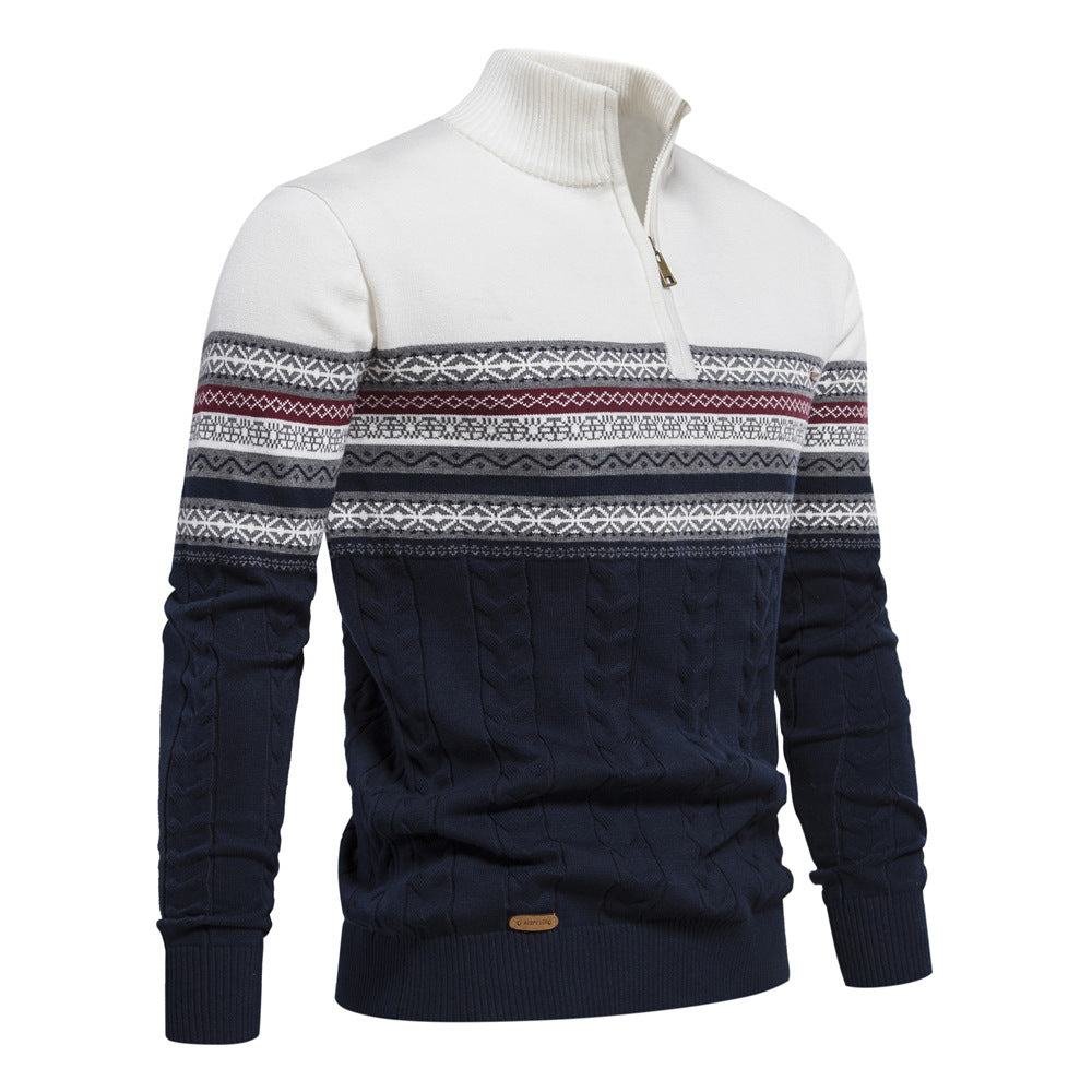 Retro Chic Men's Knit Sweater