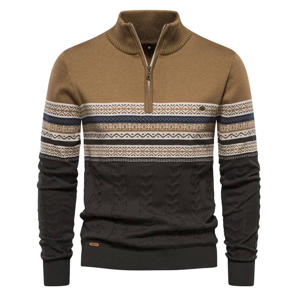 Retro Chic Men's Knit Sweater