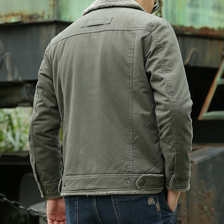 Men’s Cotton Fleece-Lined Jacket for Comfort and Style
