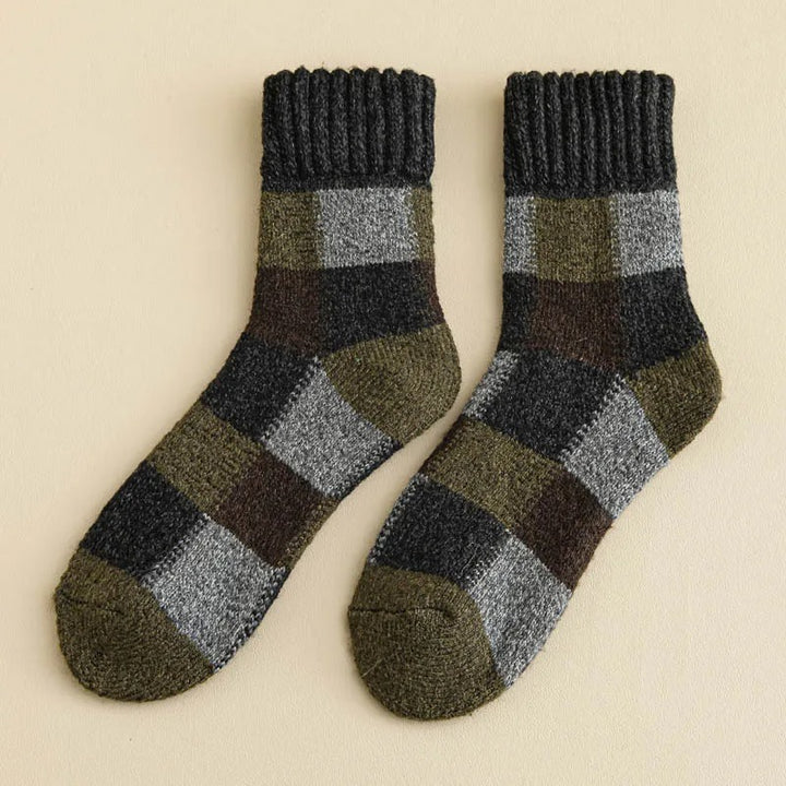 5 Pairs Plaid Knit Socks