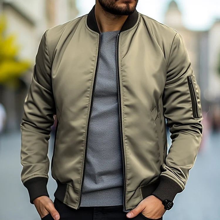 Classic Warm Bomber Jacket for Casual Wear