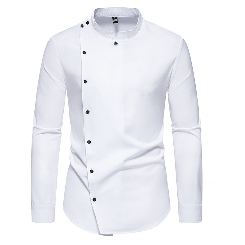 Modern Asymmetric Button-Up Shirt