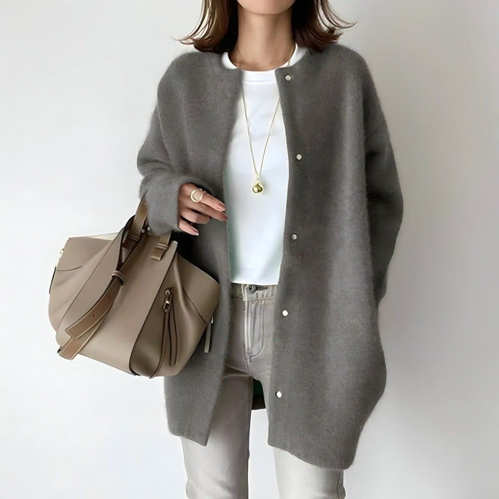 Cardigan with Button Placket