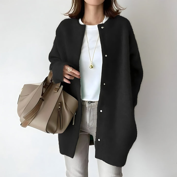 Cardigan with Button Placket
