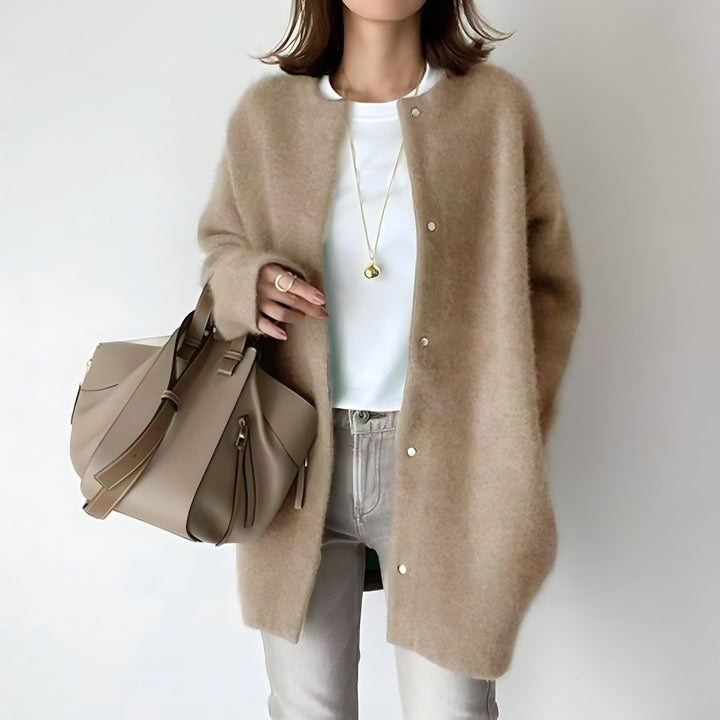 Cardigan with Button Placket