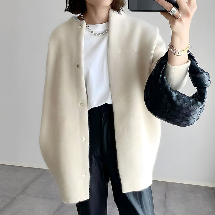 Cardigan with Button Placket