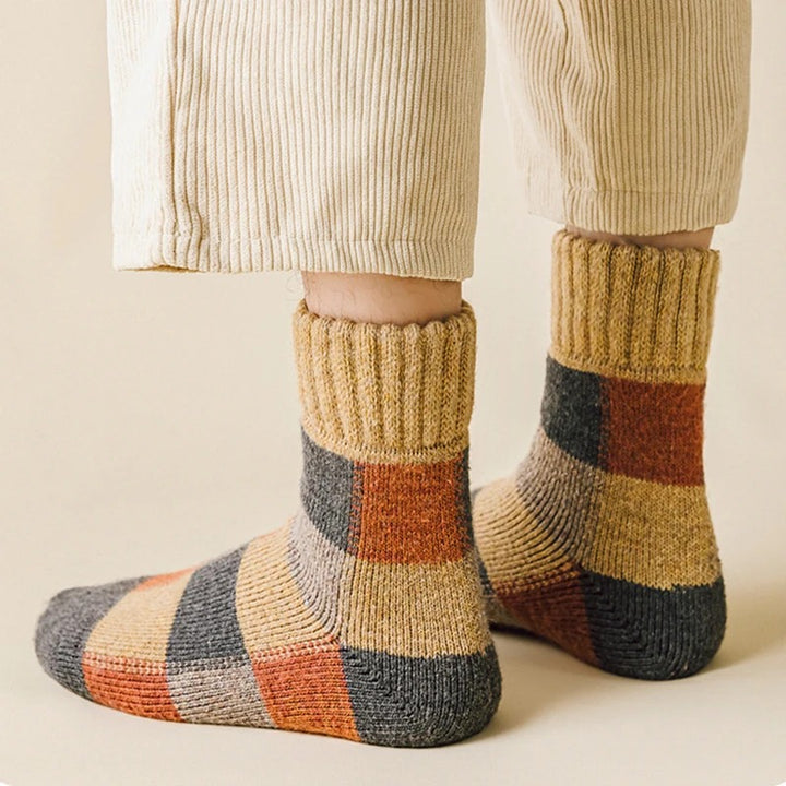 5 Pairs Plaid Knit Socks