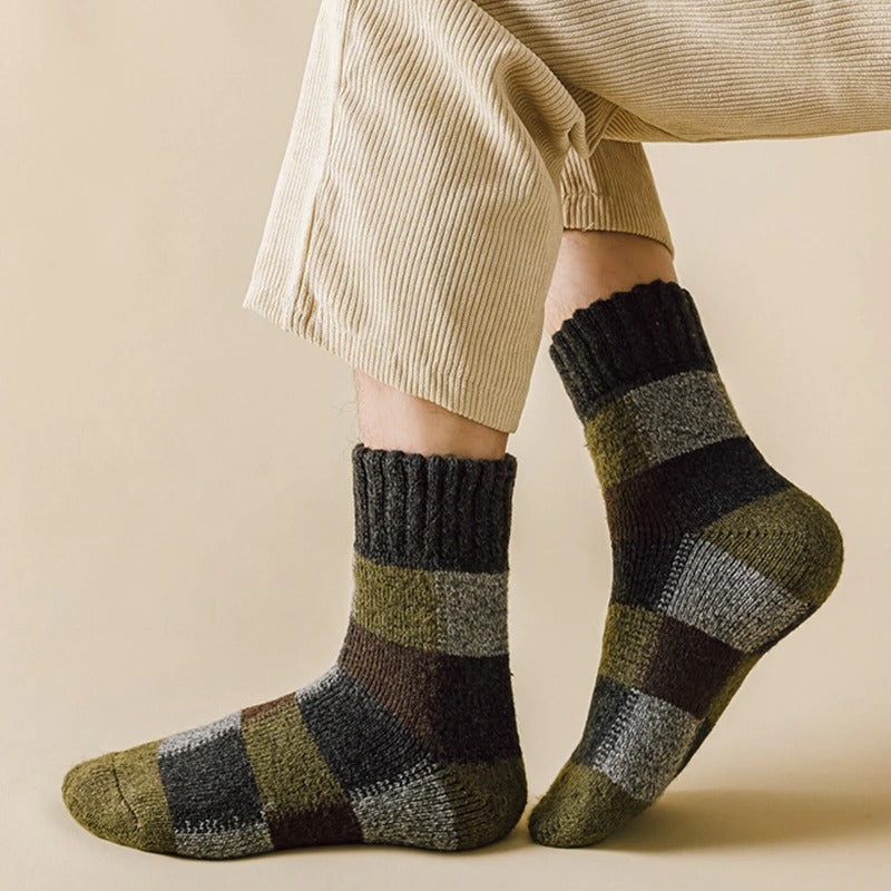 5 Pairs Plaid Knit Socks