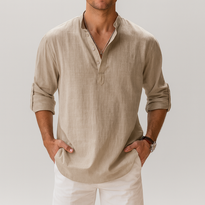 Premium Linen Henley