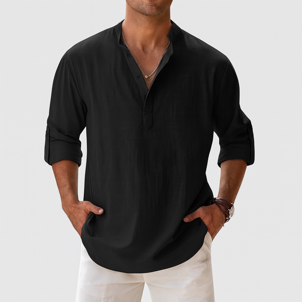 Premium Linen Henley