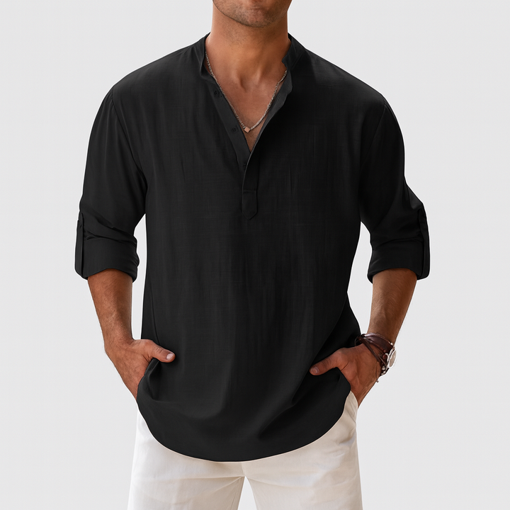 Premium Linen Henley