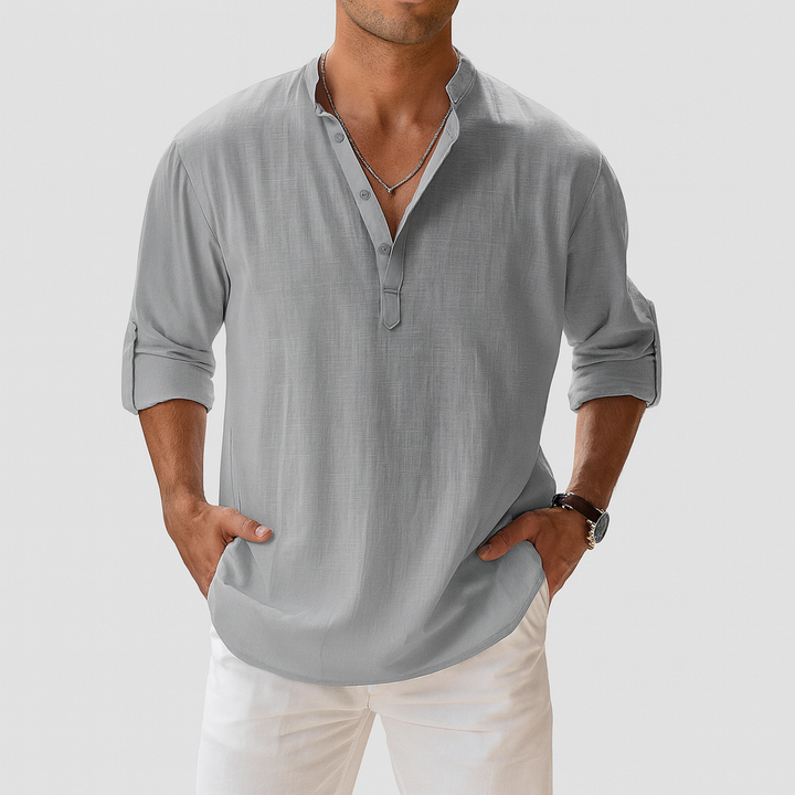 Premium Linen Henley