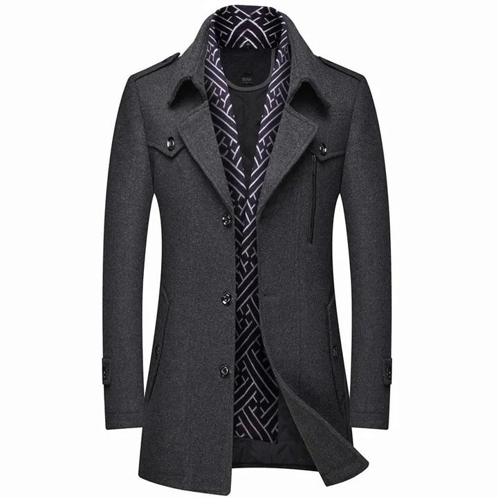 Double-Breasted Wool Blend Regalia Coat